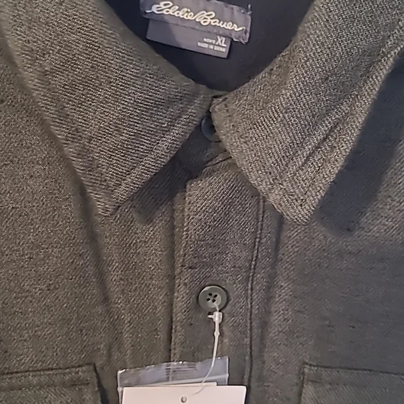 EDDIE BAUER MENS LINED SHIRT JACKET "FOREST NIGHT" GREEN SIZE XL - Picture 9 of 13